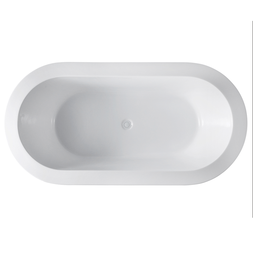 “SanSiro Augusta67C” 67 x 34 inch “Foam Insulated Cavity Walls” Acrylic Freestanding Bathtub