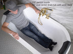 “SanSiro Augusta67C” 67 x 34 inch “Foam Insulated Cavity Walls” Acrylic Freestanding Bathtub