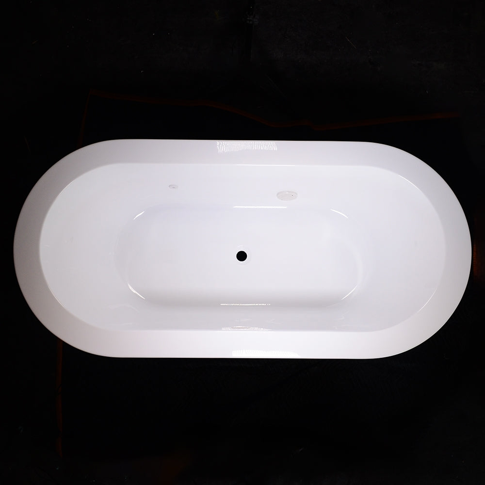 “SanSiro Augusta67C-AirSpa” with “Heated Air plus Water Heater” and Ozone Sanitizing 67" x 34" Center Drain Acrylic Freestanding Bathtub