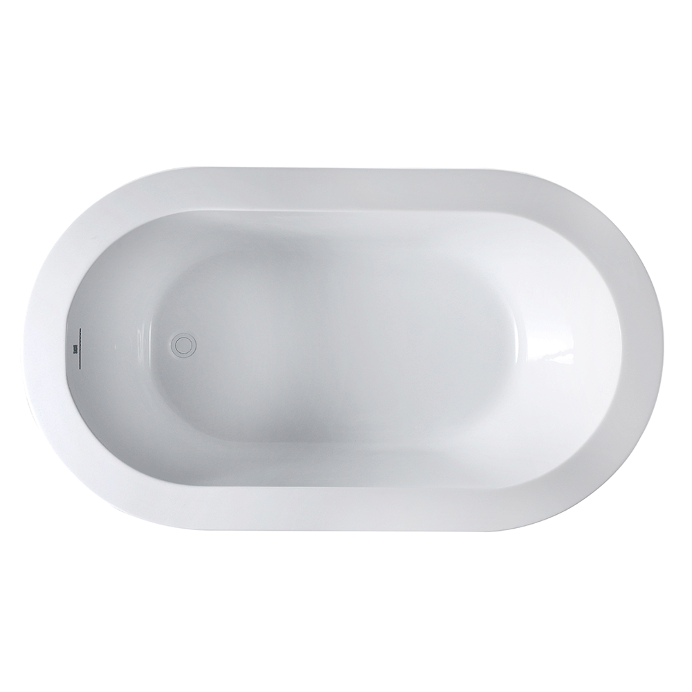“SanSiro Augusta67E” 67 x 34 inch “Foam Insulated Cavity Walls” Acrylic Freestanding Bathtub