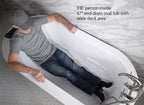 “SanSiro Augusta67E” 67 x 34 inch “Foam Insulated Cavity Walls” Acrylic Freestanding Bathtub