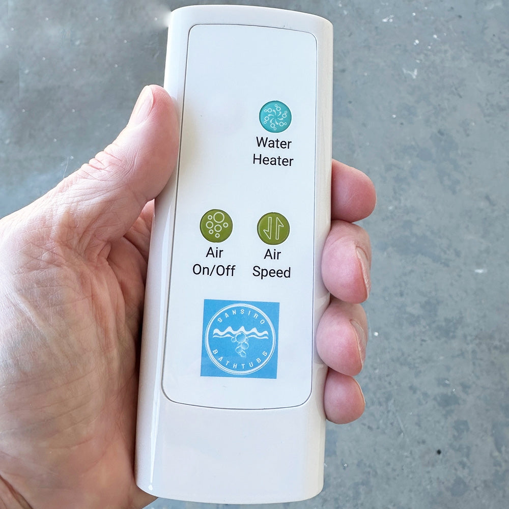 “SanSiro Spa-Soaker Augusta71CWH” 71 x 34 inch Center Drain Acrylic Freestanding Tub with Water Heater