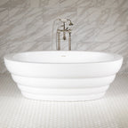 “SanSiro Cosmos67C” 67 x 36 inch “Foam Insulated Cavity Walls” Acrylic Freestanding Bathtub