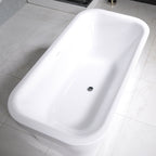 “SanSiro Eclipse73C” 73 x 35 inch “Foam Insulated Cavity Walls” Acrylic Freestanding Bathtub