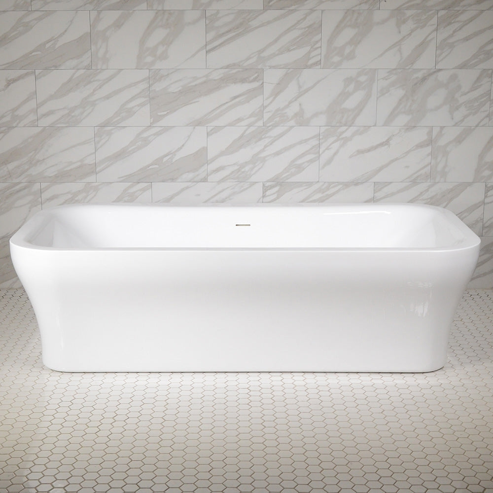 “SanSiro Eclipse79C” 79 x 40 inch “Foam Insulated Cavity Walls” Acrylic Freestanding Bathtub