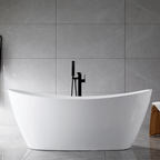 “SanSiro Genoa59C” 59 x 31 inch “Foam Insulated Cavity Walls” Acrylic Freestanding Bathtub