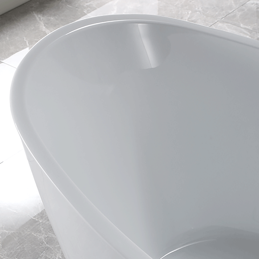 “SanSiro Genoa59C” 59 x 31 inch “Foam Insulated Cavity Walls” Acrylic Freestanding Bathtub