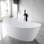 “SanSiro Genoa67C” 67 x 32 inch “Foam Insulated Cavity Walls” Acrylic Freestanding Bathtub