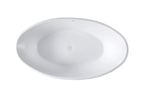 “SanSiro Lorium65C” 65x 36 inch Center Drain Gloss White Acrylic Freestanding Soaker Bathtub and Drain