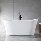 “SanSiro Luca67C” 67 x 31 inch “Foam Insulated Cavity Walls” Acrylic Freestanding Bathtub