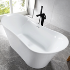 “SanSiro Luca67C” 67 x 31 inch “Foam Insulated Cavity Walls” Acrylic Freestanding Bathtub