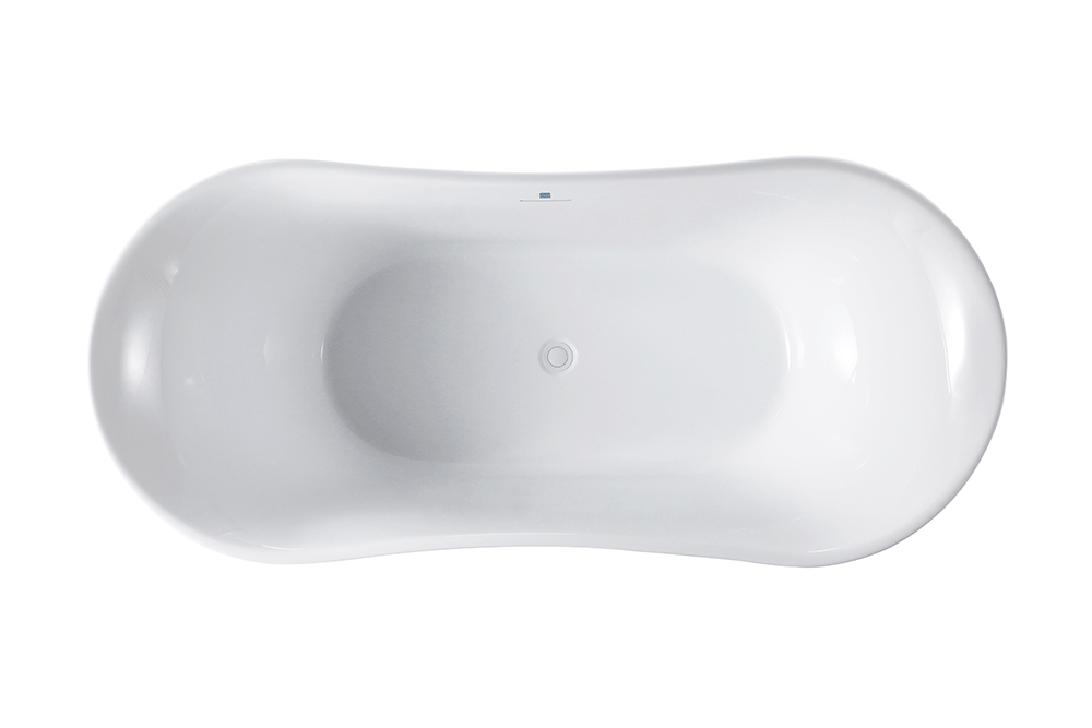 “SanSiro Luca67C” 67 x 31 inch “Foam Insulated Cavity Walls” Acrylic Freestanding Bathtub