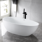 “SanSiro Palermo71CB” 71 x 36 inch “Foam Insulated Cavity Walls” Acrylic Freestanding Bathtub