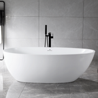 “SanSiro Palermo71CB” 71 x 36 inch “Foam Insulated Cavity Walls” Acrylic Freestanding Bathtub
