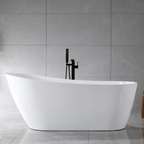 “SanSiro Roma67E” 67 x 32 inch “Foam Insulated Cavity Walls” Acrylic Freestanding Bathtub