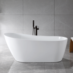“SanSiro Roma67E” 67 x 32 inch “Foam Insulated Cavity Walls” Acrylic Freestanding Bathtub