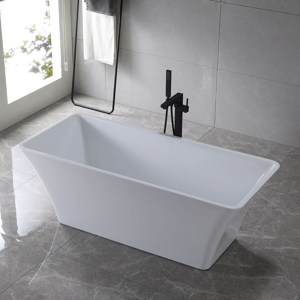 “SanSiro Sandava67C” 67 x 30 inch “Foam Insulated Cavity Walls” Acrylic Freestanding Bathtub