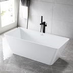 “SanSiro Trigoso59C” 59 x 30 inch “Foam Insulated Cavity Walls” Acrylic Freestanding Bathtub
