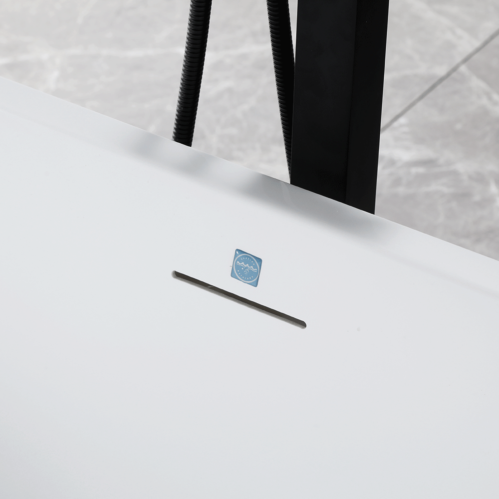 “SanSiro Trigoso59C” 59 x 30 inch “Foam Insulated Cavity Walls” Acrylic Freestanding Bathtub