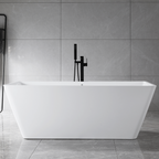 “SanSiro Trigoso67C” 67 x 31 inch “Foam Insulated Cavity Walls” Acrylic Freestanding Bathtub