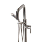 “The Waterlands No.017BN” Freestanding Floor Mounted Tub Faucet in Brushed Nickel