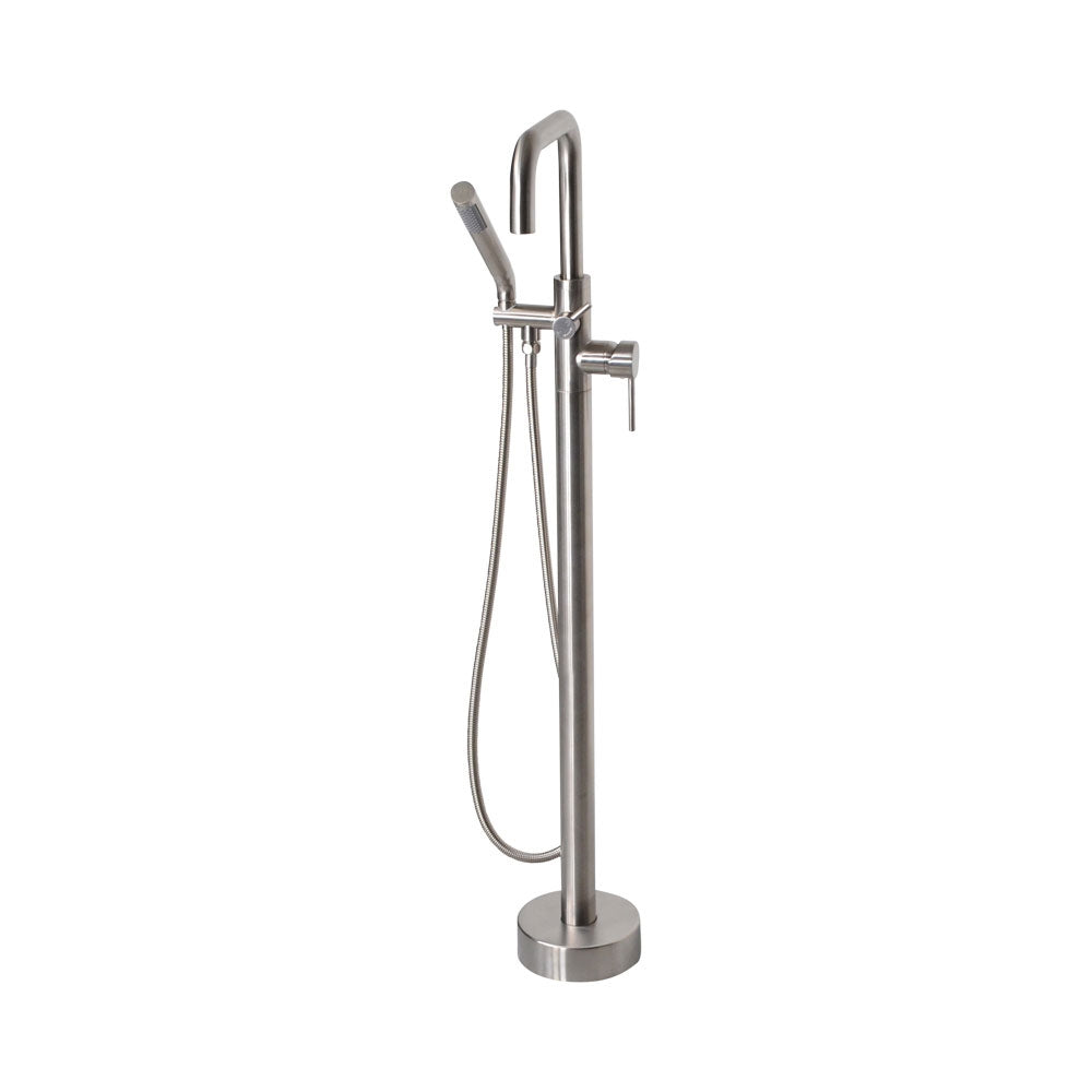 “The Waterlands No.017BN” Freestanding Floor Mounted Tub Faucet in Brushed Nickel