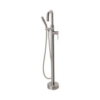 “The Waterlands No.017BN” Freestanding Floor Mounted Tub Faucet in Brushed Nickel