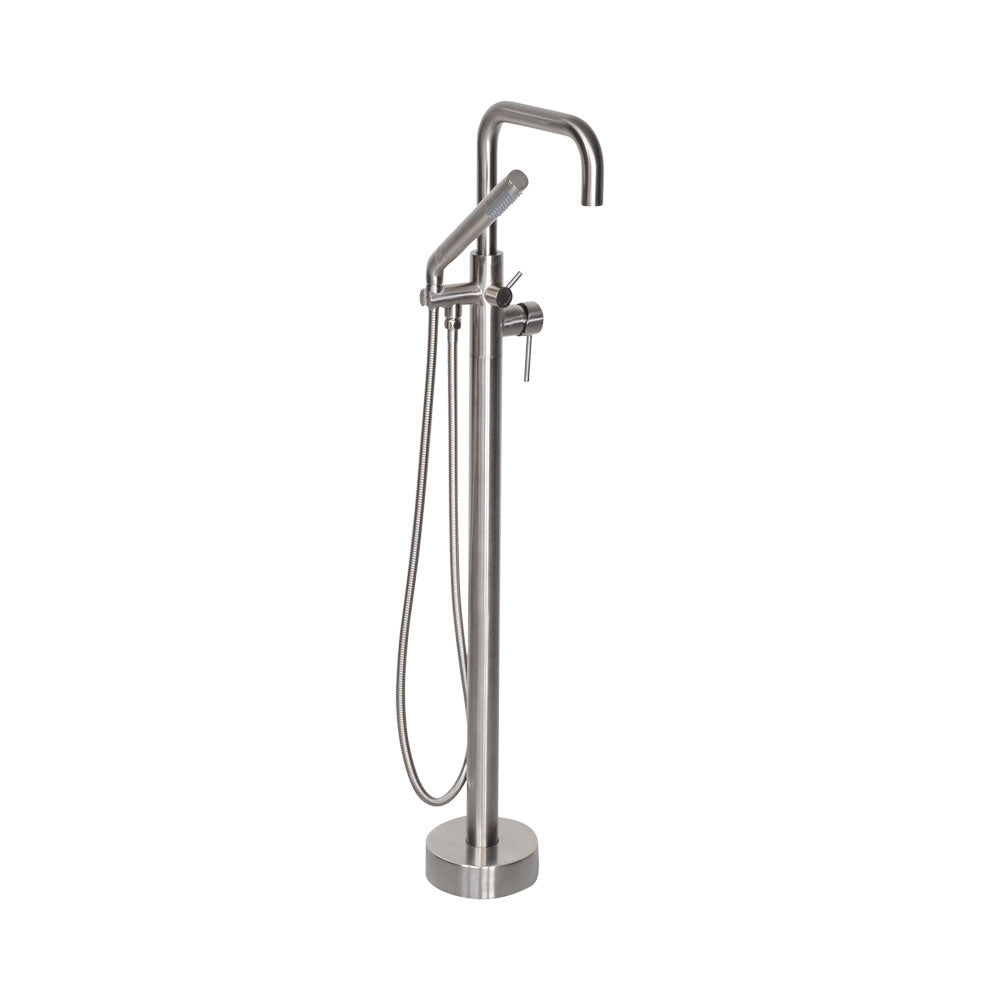 “The Waterlands No.017BN” Freestanding Floor Mounted Tub Faucet in Brushed Nickel