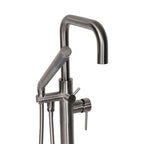 “The Waterlands No.017BN” Freestanding Floor Mounted Tub Faucet in Brushed Nickel