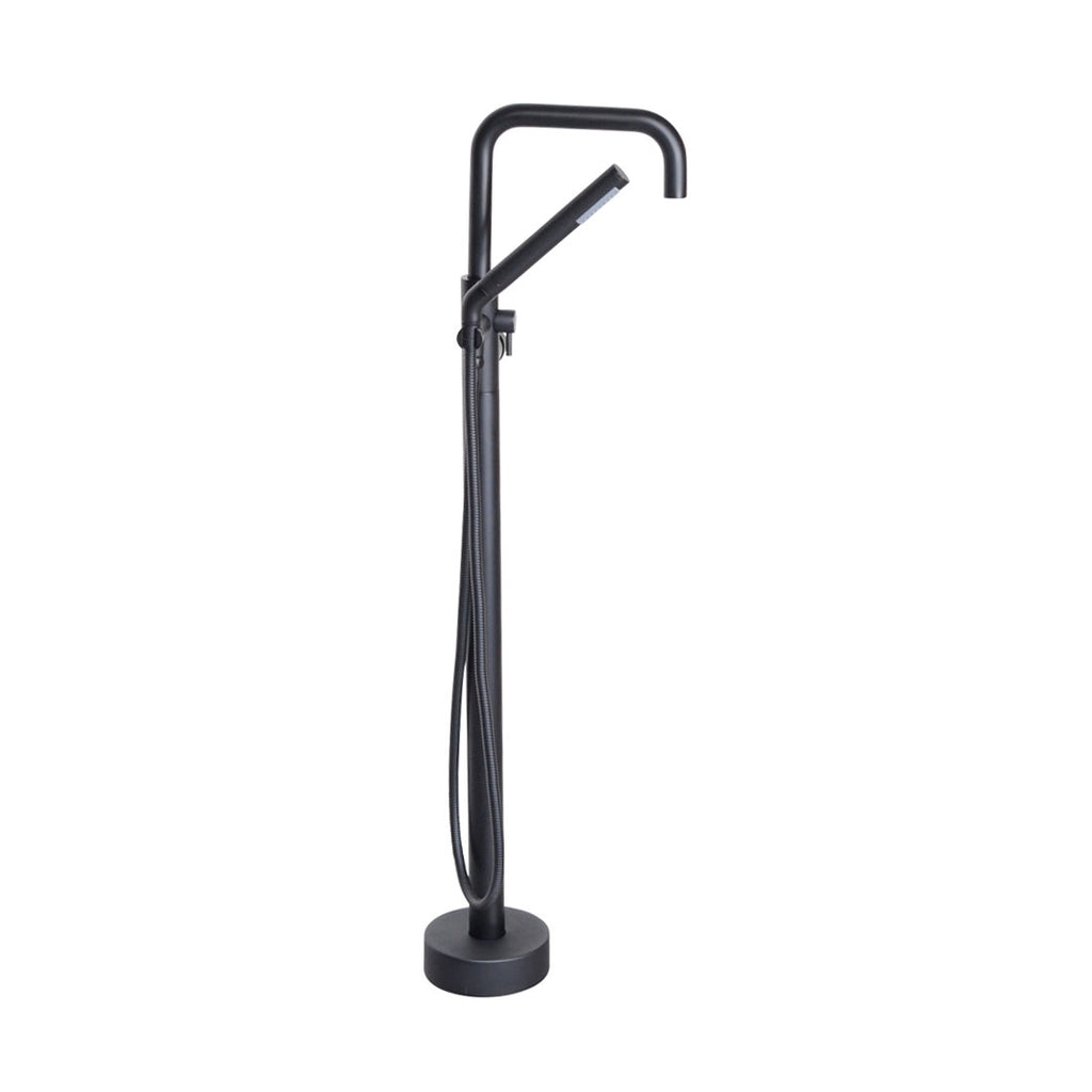 “The Waterlands No.017MB” Freestanding Floor Mounted Tub Faucet in Matte Black
