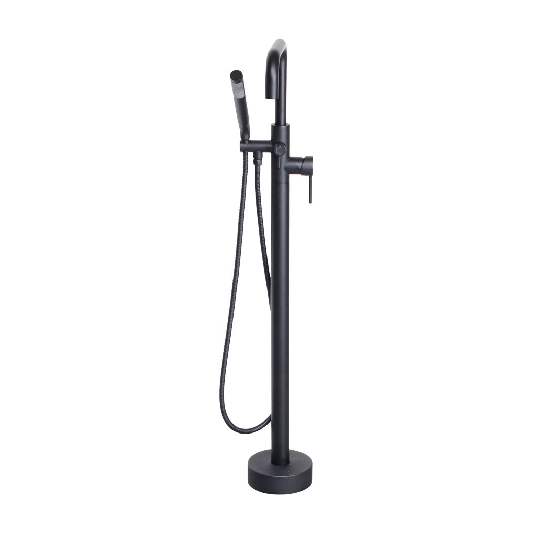 “The Waterlands No.017MB” Freestanding Floor Mounted Tub Faucet in Matte Black