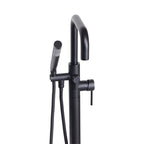 “The Waterlands No.017MB” Freestanding Floor Mounted Tub Faucet in Matte Black