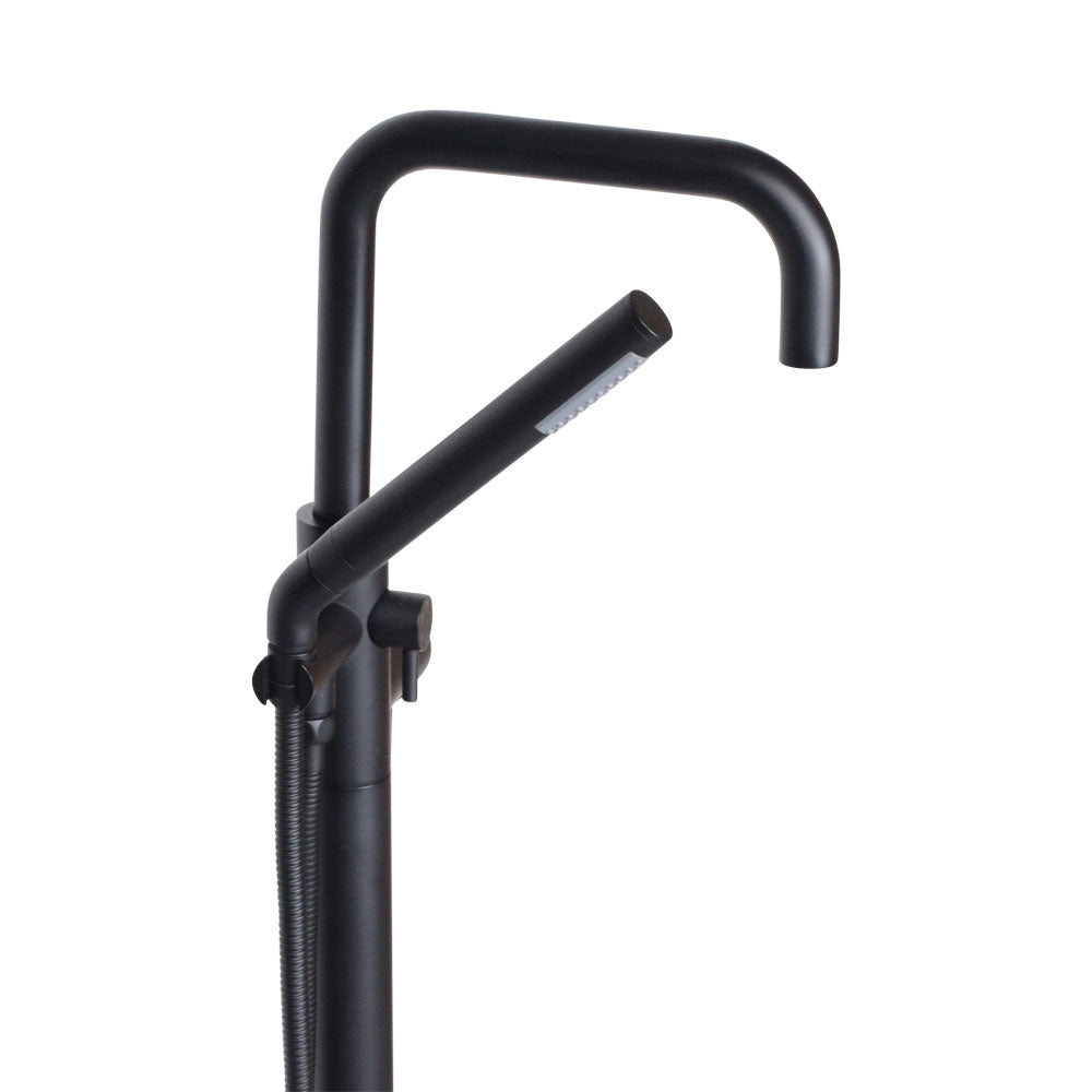 “The Waterlands No.017MB” Freestanding Floor Mounted Tub Faucet in Matte Black