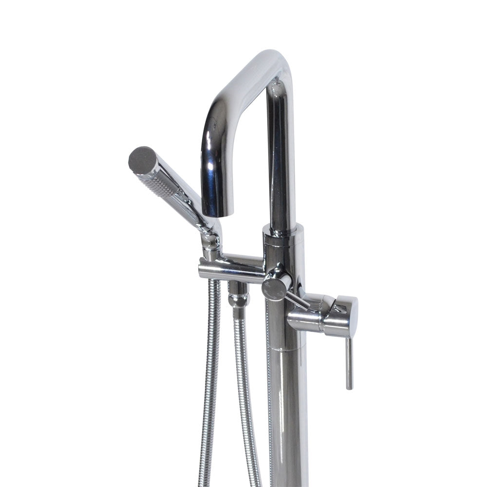 “The Waterlands No.017PC” Freestanding Floor Mounted Tub Faucet in Polished Chrome