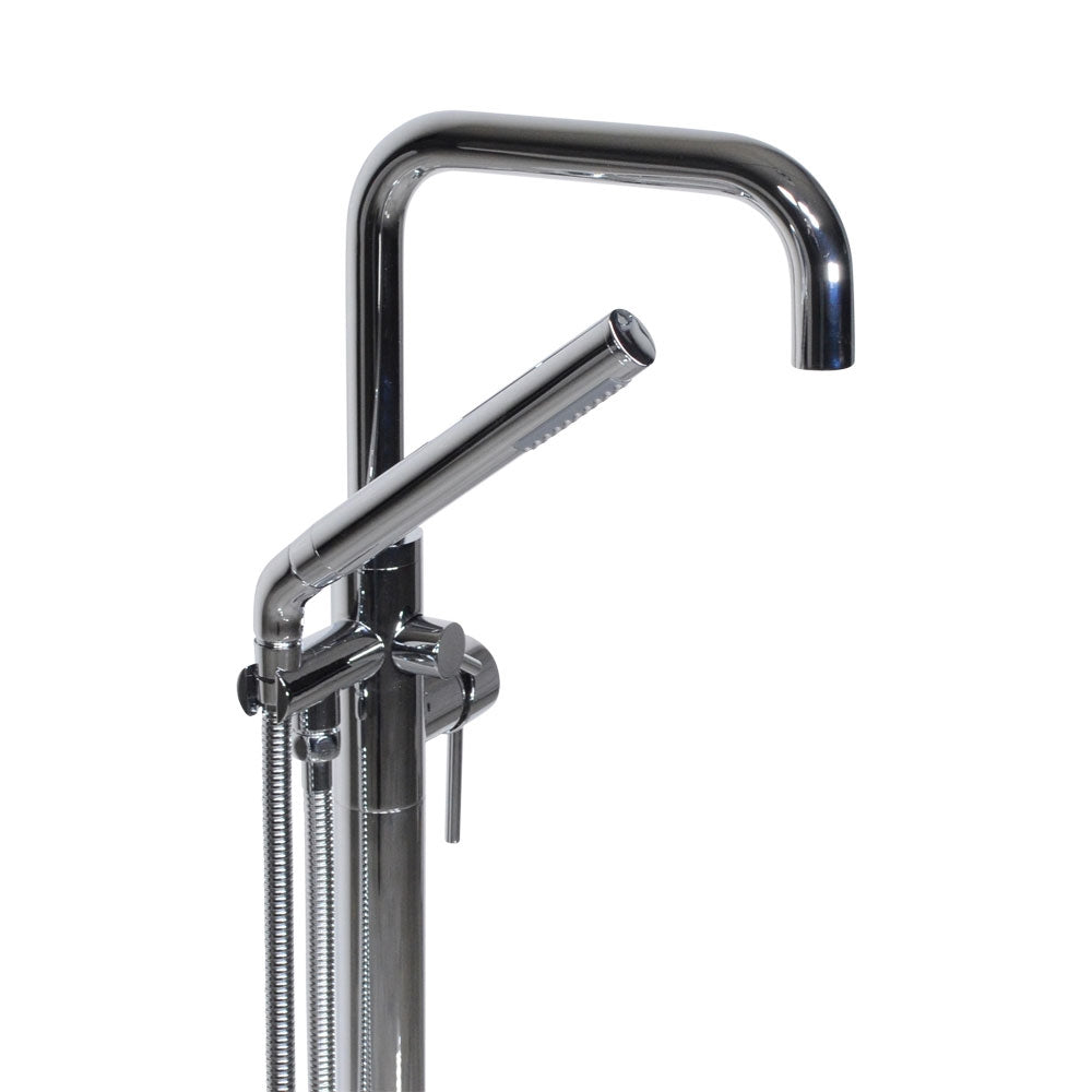 “The Waterlands No.017PC” Freestanding Floor Mounted Tub Faucet in Polished Chrome