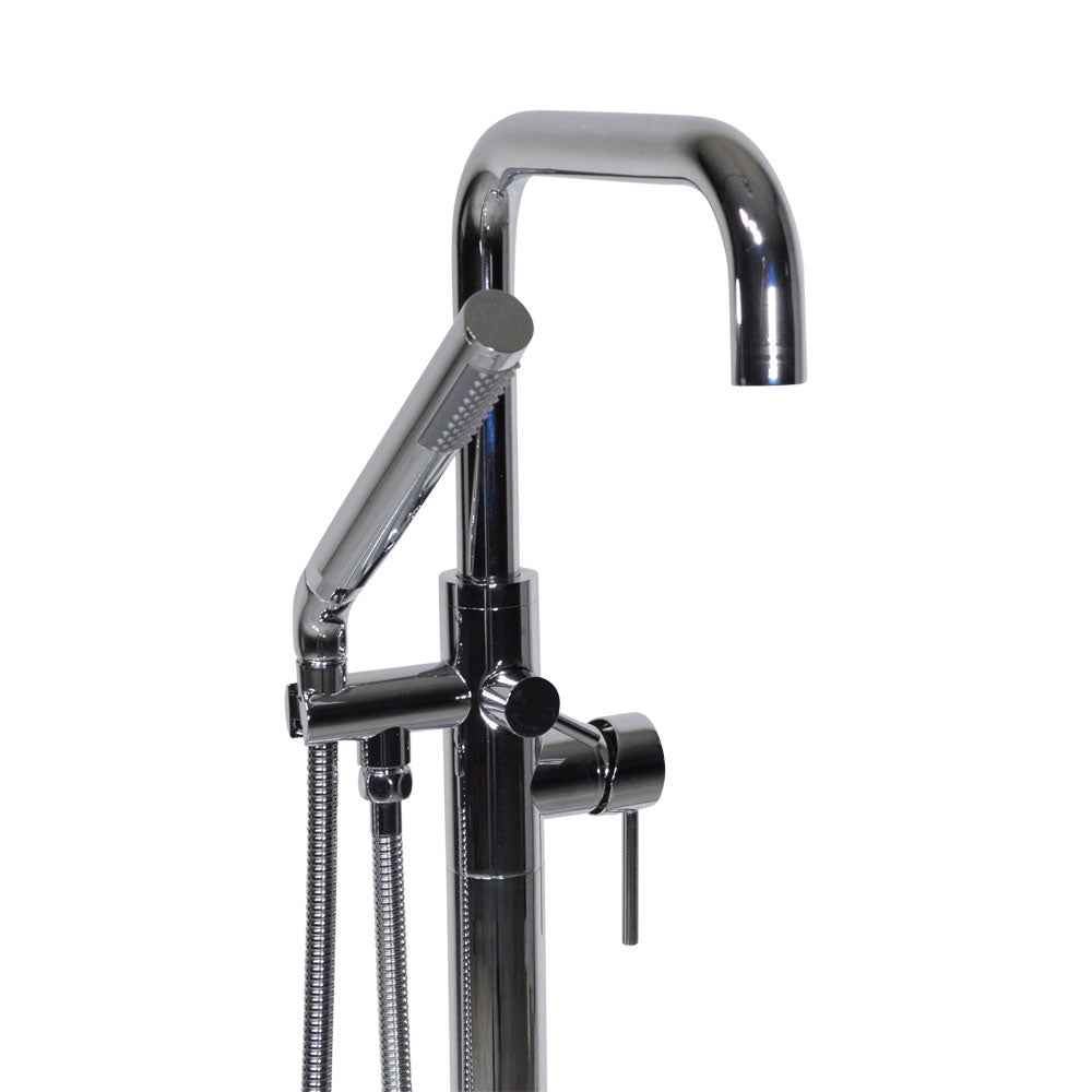 “The Waterlands No.017PC” Freestanding Floor Mounted Tub Faucet in Polished Chrome