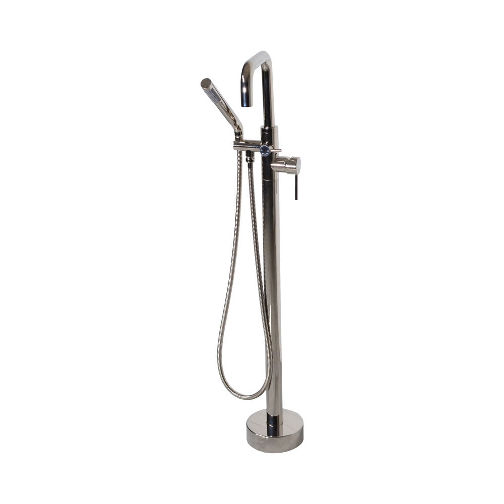 “The Waterlands No.017PN” Freestanding Floor Mounted Tub Faucet in Polished Nickel