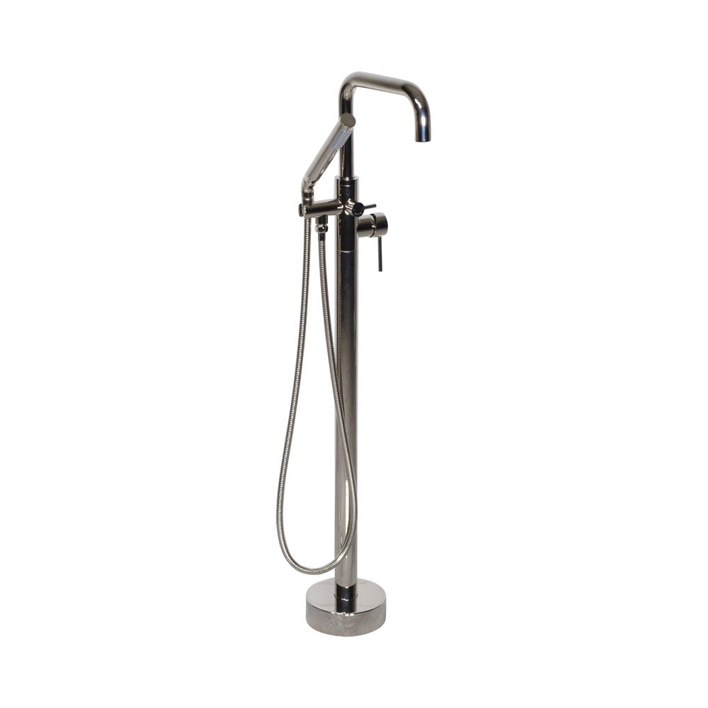 “The Waterlands No.017PN” Freestanding Floor Mounted Tub Faucet in Polished Nickel