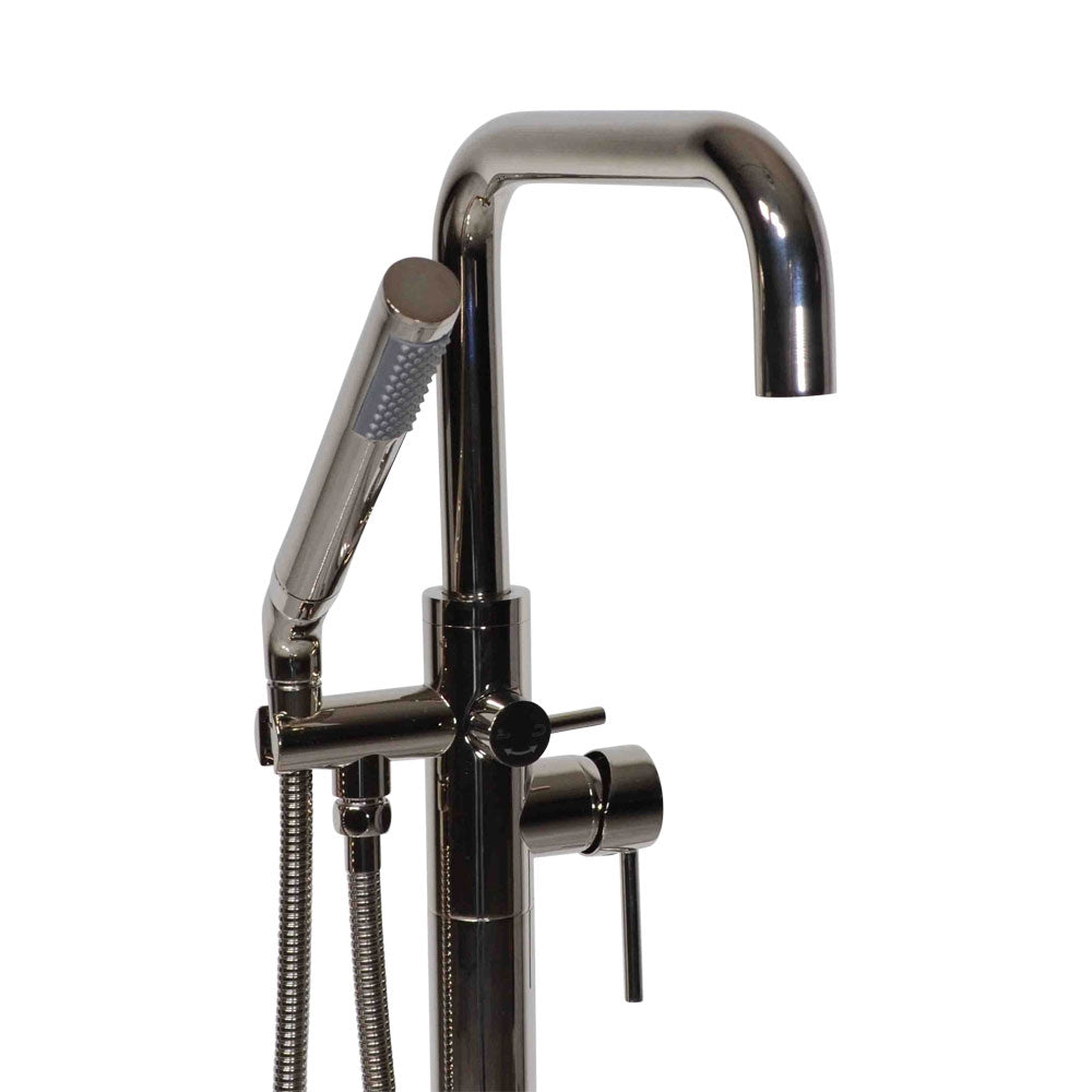 “The Waterlands No.017PN” Freestanding Floor Mounted Tub Faucet in Polished Nickel
