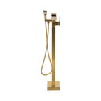 “The Waterlands No.041BB” Freestanding Floor Mounted Tub Faucet in Brushed Brass
