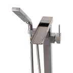 “The Waterlands No.041BN” Freestanding Floor Mounted Tub Faucet in Brushed Nickel