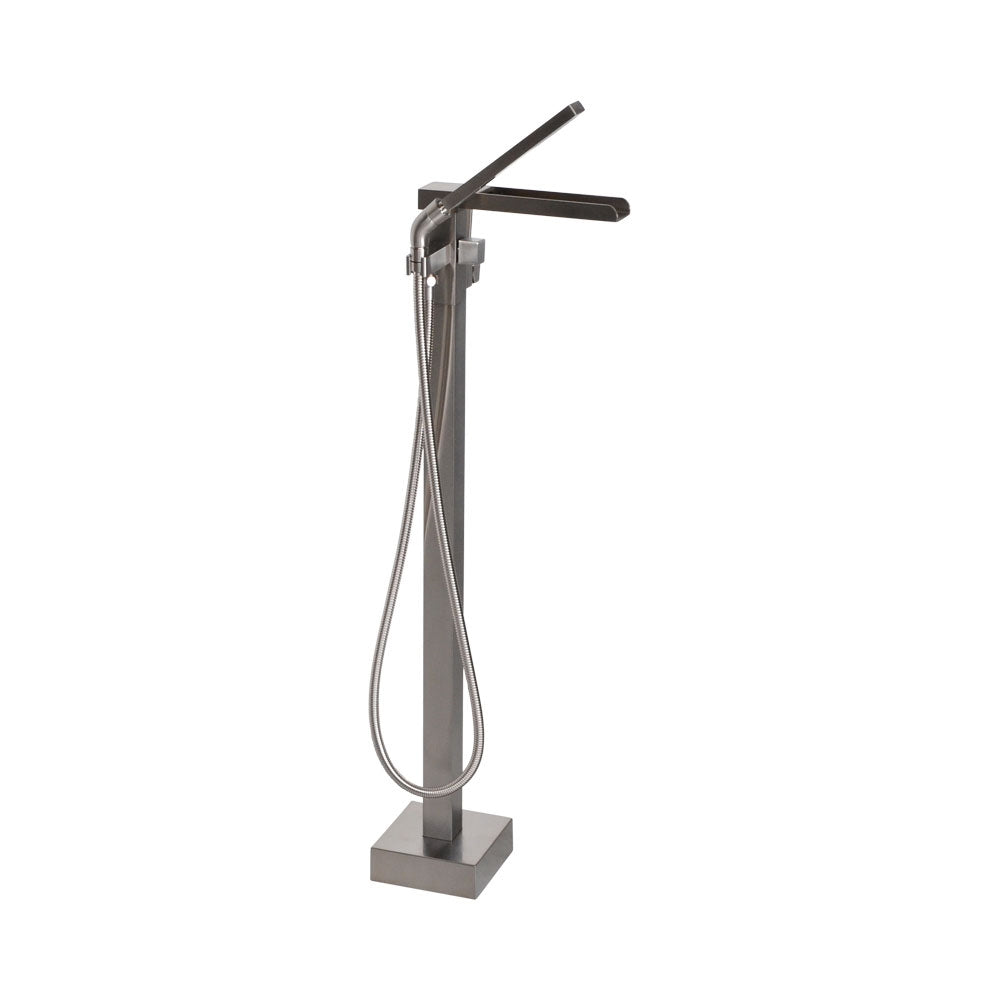 “The Waterlands No.041BN” Freestanding Floor Mounted Tub Faucet in Brushed Nickel
