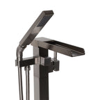 “The Waterlands No.041BN” Freestanding Floor Mounted Tub Faucet in Brushed Nickel