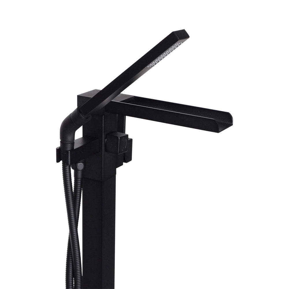 “The Waterlands No.041MB” Freestanding Floor Mounted Tub Faucet in Matte Black