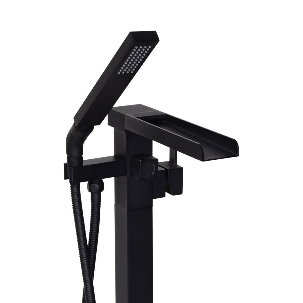 “The Waterlands No.041MB” Freestanding Floor Mounted Tub Faucet in Matte Black