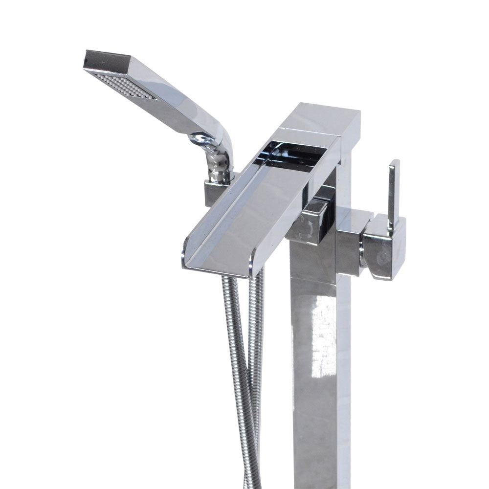 “The Waterlands No.041PC” Freestanding Floor Mounted Tub Faucet in Polished Chrome