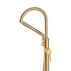 “The Waterlands No.172BB” Freestanding Floor Mounted Tub Faucet in Brushed Brass