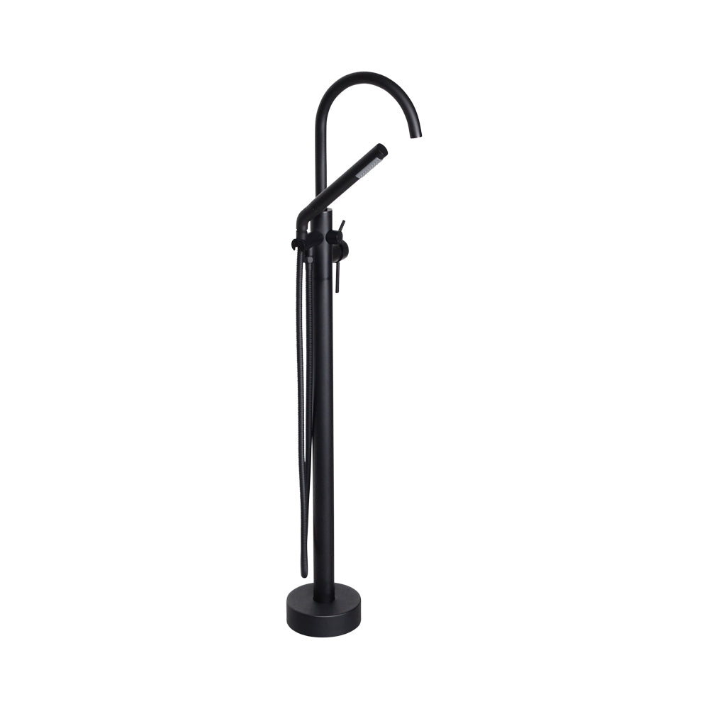 “The Waterlands No.172MB” Freestanding Floor Mounted Tub Faucet in Matte Black