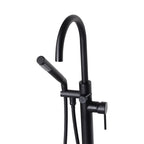 “The Waterlands No.172MB” Freestanding Floor Mounted Tub Faucet in Matte Black