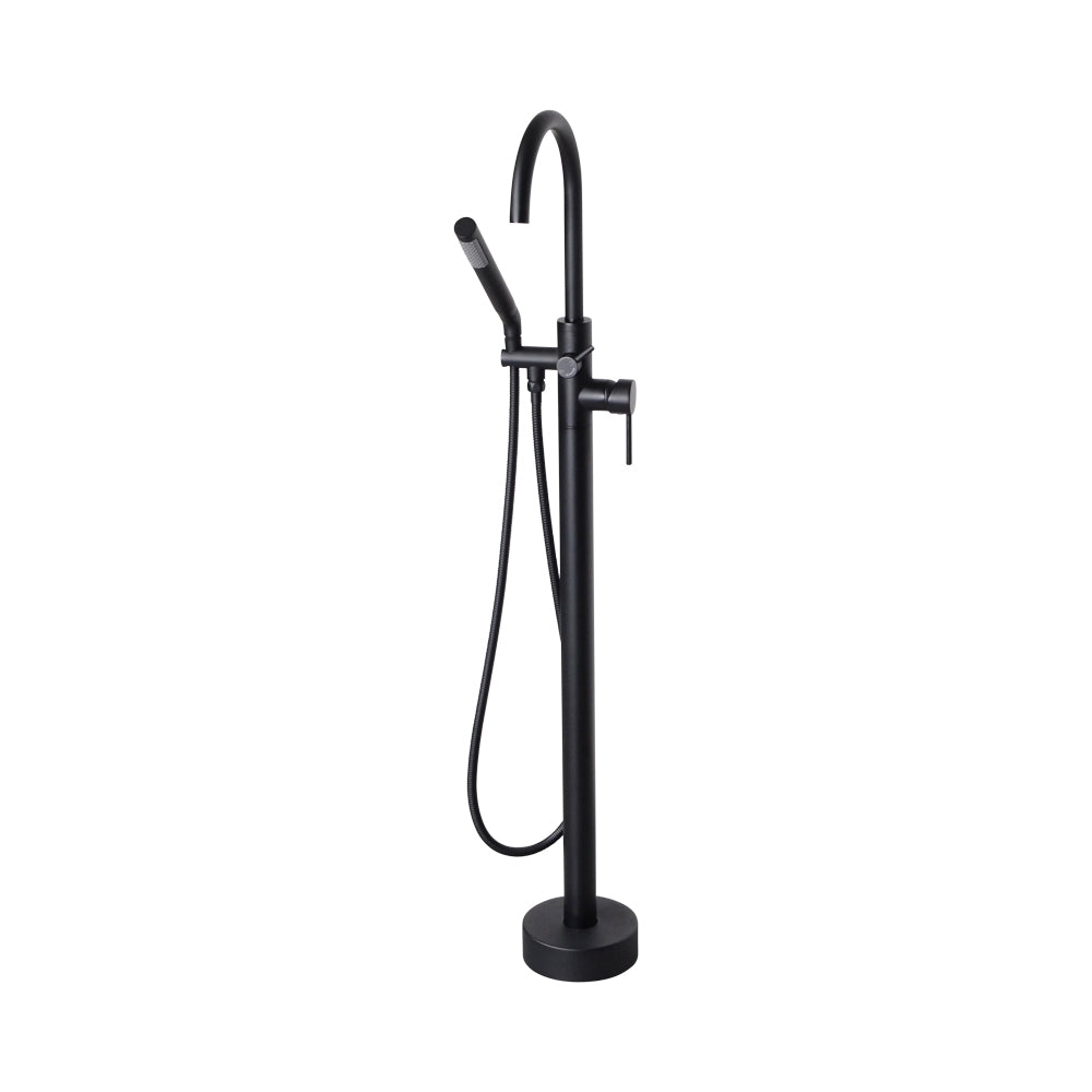 “The Waterlands No.172MB” Freestanding Floor Mounted Tub Faucet in Matte Black